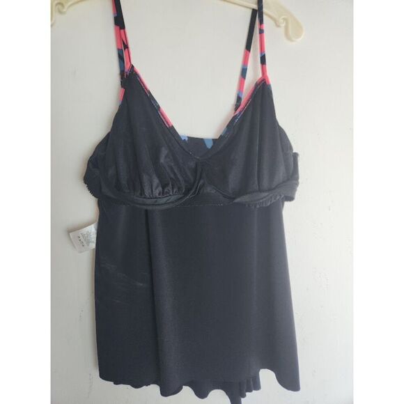 MagicSuit by MiracleSuit Black Pink Floral "Jolene" Underwire Swim Tankini Large - Picture 5 of 8